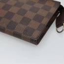 LOUIS VUITTON Damier Ebene Marais Pouch LV Auth BA953-7