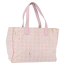 CHANEL New Travel line Tote Bag Nylon Pink Gold CC Auth BA9530-1
