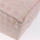 CHANEL New Travel line Tote Bag Nylon Pink Gold CC Auth BA9530-16