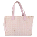 CHANEL New Travel line Tote Bag Nylon Pink Gold CC Auth BA9530-13
