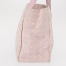 CHANEL New Travel line Tote Bag Nylon Pink Gold CC Auth BA9530-4
