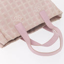 CHANEL New Travel line Tote Bag Nylon Pink Gold CC Auth BA9530-6