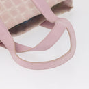 CHANEL New Travel line Tote Bag Nylon Pink Gold CC Auth BA9530-7