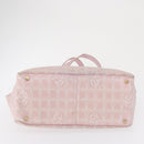 CHANEL New Travel line Tote Bag Nylon Pink Gold CC Auth BA9530-5