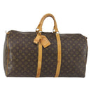 LOUIS VUITTON Monogram Keepall 55 Boston Bag M41424 LV Auth BA9533-1