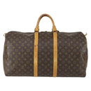 LOUIS VUITTON Monogram Keepall 55 Boston Bag M41424 LV Auth BA9533-2