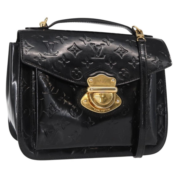 LOUIS VUITTON Monogram Vernis Mirada Hand Bag 2way Noir Manetic LV Auth BA9536