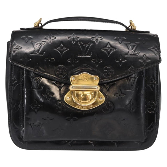 LOUIS VUITTON Monogram Vernis Mirada Hand Bag 2way Noir Manetic LV Auth BA9536