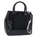 GUCCI Bamboo Hand Bag Patent leather Black 93152 Auth BA9541-1