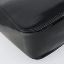 GUCCI Bamboo Hand Bag Patent leather Black 93152 Auth BA9541-11
