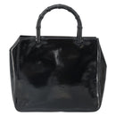 GUCCI Bamboo Hand Bag Patent leather Black 93152 Auth BA9541-3