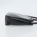 GUCCI Bamboo Hand Bag Patent leather Black 93152 Auth BA9541-4