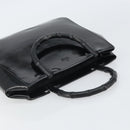 GUCCI Bamboo Hand Bag Patent leather Black 93152 Auth BA9541-6