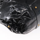 Salvatore Ferragamo Gancini Tote Bag Patent leather Black Gold Auth BA9545-12