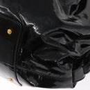 Salvatore Ferragamo Gancini Tote Bag Patent leather Black Gold Auth BA9545-13