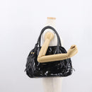Salvatore Ferragamo Gancini Tote Bag Patent leather Black Gold Auth BA9545-22