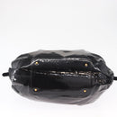 Salvatore Ferragamo Gancini Tote Bag Patent leather Black Gold Auth BA9545-9