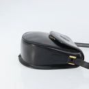 GUCCI Shoulder Bag Leather Black Gold 007 49 0074 Auth BA9548-3