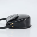 GUCCI Shoulder Bag Leather Black Gold 007 49 0074 Auth BA9548-4