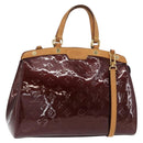 LOUIS VUITTON Vernis Blair MM Hand Bag 2way Rose Andian M91798 LV Auth BA9550-1