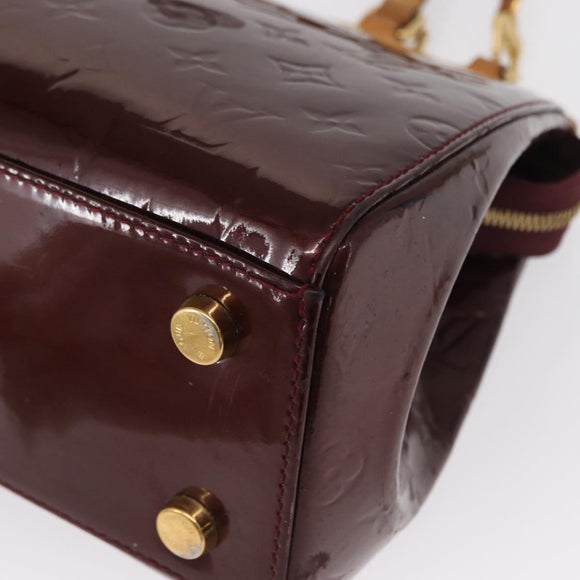 LOUIS VUITTON Vernis Blair MM Hand Bag 2way Rose Andian M91798 LV Auth BA9550