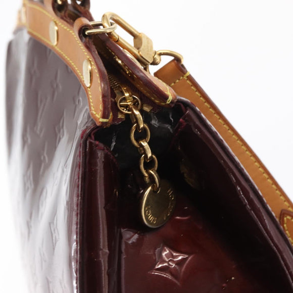 LOUIS VUITTON Vernis Blair MM Hand Bag 2way Rose Andian M91798 LV Auth BA9550