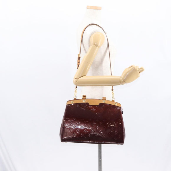 LOUIS VUITTON Vernis Blair MM Hand Bag 2way Rose Andian M91798 LV Auth BA9550