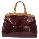 LOUIS VUITTON Vernis Blair MM Hand Bag 2way Rose Andian M91798 LV Auth BA9550-2