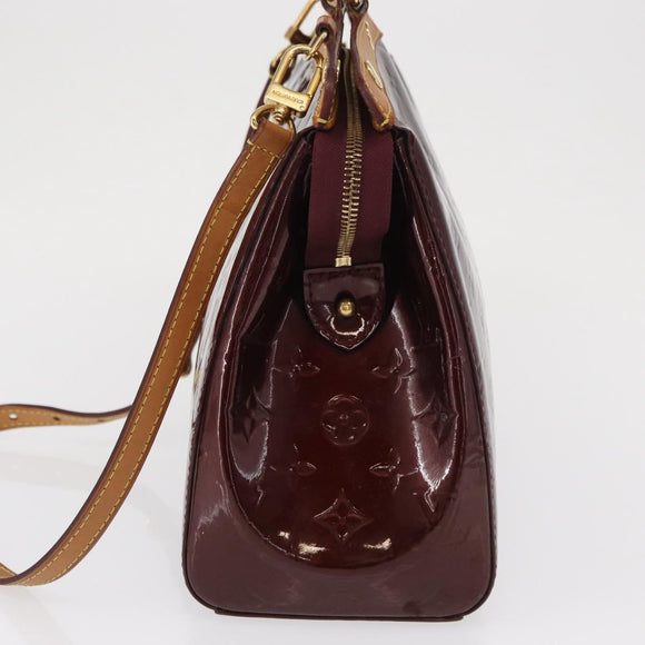 LOUIS VUITTON Vernis Blair MM Hand Bag 2way Rose Andian M91798 LV Auth BA9550