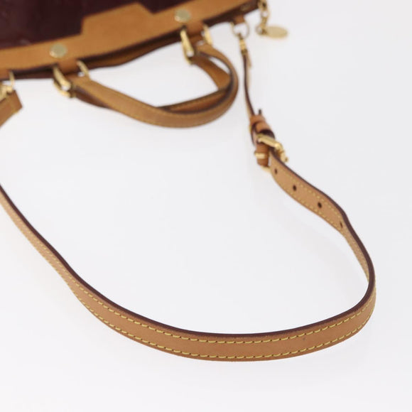 LOUIS VUITTON Vernis Blair MM Hand Bag 2way Rose Andian M91798 LV Auth BA9550