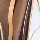 Christian Dior Honeycomb Canvas Chain Shoulder Bag PVC Black Gold Auth BA9551-19