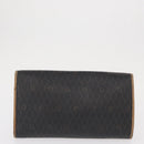 Christian Dior Honeycomb Canvas Chain Shoulder Bag PVC Black Gold Auth BA9551-5