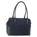 Salvatore Ferragamo Hand Bag Nylon Black Silver Auth BA9555-1
