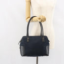 Salvatore Ferragamo Hand Bag Nylon Black Silver Auth BA9555-22