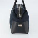 Salvatore Ferragamo Hand Bag Nylon Black Silver Auth BA9555-3