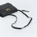 Salvatore Ferragamo Shoulder Bag Leather Black Gold Auth BA9556-7