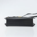 Salvatore Ferragamo Shoulder Bag Leather Black Gold Auth BA9556-9