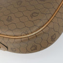 Christian Dior Honeycomb Canvas Shoulder Bag PVC Beige Gold Auth BA9558-13