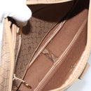 Christian Dior Honeycomb Canvas Shoulder Bag PVC Beige Gold Auth BA9558-17