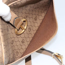 Christian Dior Honeycomb Canvas Shoulder Bag PVC Beige Gold Auth BA9558-22