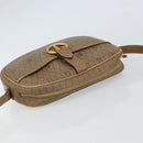 Christian Dior Honeycomb Canvas Shoulder Bag PVC Beige Gold Auth BA9558-6