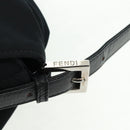 FENDI Mamma Baguette Shoulder Bag Nylon Black Silver Auth BA9559V-18