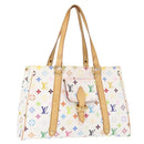 LOUIS VUITTON Monogram Multicolor Aurelia MM Tote Bag White M40094 Auth BA9560-1