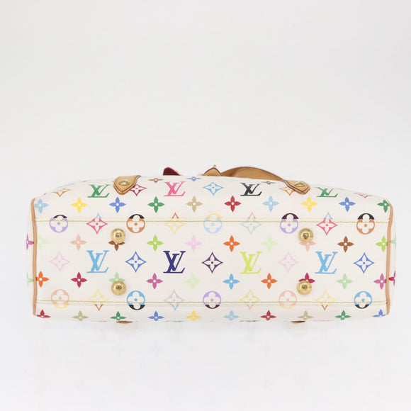 LOUIS VUITTON Monogram Multicolor Aurelia MM Tote Bag White M40094 Auth BA9560