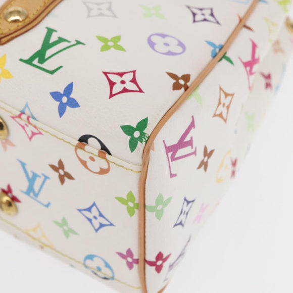 LOUIS VUITTON Monogram Multicolor Aurelia MM Tote Bag White M40094 Auth BA9560