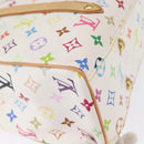 LOUIS VUITTON Monogram Multicolor Aurelia MM Tote Bag White M40094 Auth BA9560-14