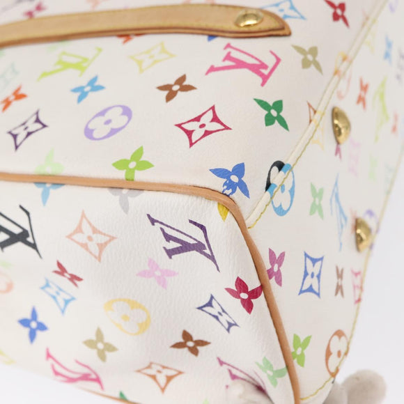 LOUIS VUITTON Monogram Multicolor Aurelia MM Tote Bag Weiß M40094 Auth BA9560