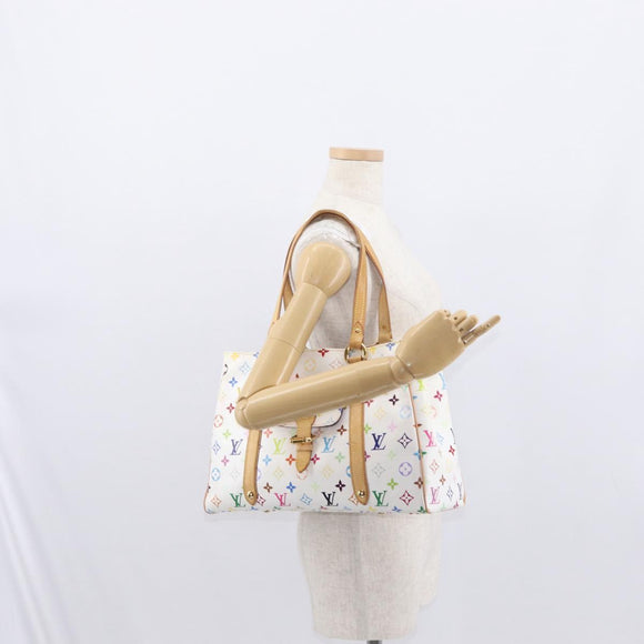LOUIS VUITTON Monogram Multicolor Aurelia MM Tote Bag Weiß M40094 Auth BA9560