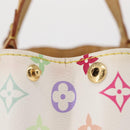 LOUIS VUITTON Monogram Multicolor Aurelia MM Tote Bag White M40094 Auth BA9560-5