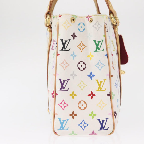 LOUIS VUITTON Monogram Multicolor Aurelia MM Tote Bag Weiß M40094 Auth BA9560